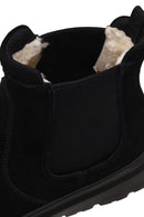 Male Black Thick-Soled Suede Chelsea Boots | Derimod Male Black Thick-Soled Suede Chelsea Boots | Derimod