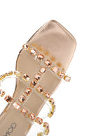 Women's Pink Transparent Thick Heeled Slippers | Derimod Women's Pink Transparent Thick Heeled Slippers | Derimod