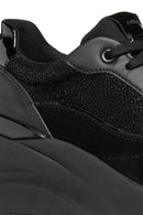 Geox Kadın Siyah Spherica Ec13 Bağcıklı Kalın Taban Deri Sneaker | Derimod Geox Kadın Siyah Spherica Ec13 Bağcıklı Kalın Taban Deri Sneaker | Derimod