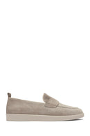 Women's Beige Suede Leather Loafer | Derimod Women's Beige Suede Leather Loafer | Derimod