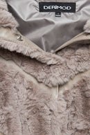Melrose Women's Mink Teddy Leather Coat | Derimod Melrose Women's Mink Teddy Leather Coat | Derimod