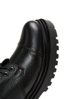 Women's Black Zippered Leather Boots | Derimod Women's Black Zippered Leather Boots | Derimod