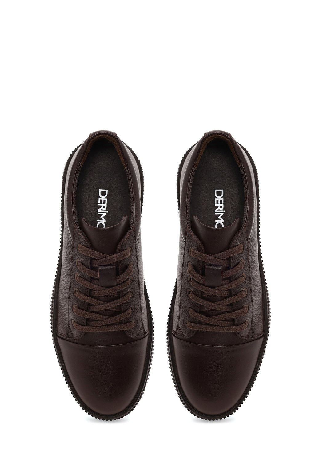 Erkek Kahverengi Bağcıklı Kalın Tabanlı Süet Deri Sneaker