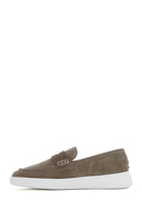 Erkek Vizon Kalın Tabanlı Süet Deri Casual Loafer | Derimod Erkek Vizon Kalın Tabanlı Süet Deri Casual Loafer | Derimod