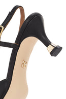 Kadın Siyah Arkası Açık İnce Topuklu Deri Ayakkabı | Derimod Kadın Siyah Arkası Açık İnce Topuklu Deri Ayakkabı | Derimod