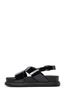 Women's Black Ankle Strap Thick Soled Jelly Sandals | Derimod Women's Black Ankle Strap Thick Soled Jelly Sandals | Derimod