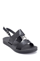 Kadın Yılan Baskılı Casual Sandalet | Derimod Kadın Yılan Baskılı Casual Sandalet | Derimod