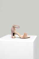 Women's Heeled Sandals with Tassels and Pearl Detail | Derimod Women's Heeled Sandals with Tassels and Pearl Detail | Derimod