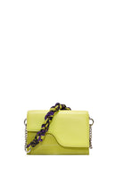 Women's Green Long Strap Chain Detailed Mini Handbag | Derimod Women's Green Long Strap Chain Detailed Mini Handbag | Derimod