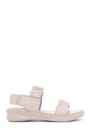 Kadın Vizon Deri Comfort Sandalet | Derimod Kadın Vizon Deri Comfort Sandalet | Derimod