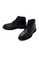 Men's Black Zippered Casual Leather Boots | Derimod Men's Black Zippered Casual Leather Boots | Derimod