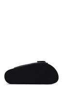 Women's Black Stoned Leather Slippers | Derimod Women's Black Stoned Leather Slippers | Derimod