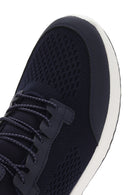 Derimod Zero Men's Navy Blue Lace-Up Thick Sole Fabric Sneaker | Derimod Derimod Zero Men's Navy Blue Lace-Up Thick Sole Fabric Sneaker | Derimod