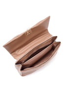 Kadın Bej Uzun Askılı Kapitone Desenli Omuz Çantası | Derimod Kadın Bej Uzun Askılı Kapitone Desenli Omuz Çantası | Derimod