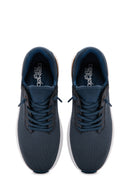 Derimod Zero Men's Navy Blue Lace-Up Thick Sole Fabric Sneaker | Derimod Derimod Zero Men's Navy Blue Lace-Up Thick Sole Fabric Sneaker | Derimod