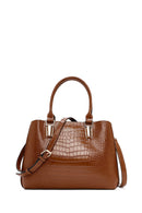 Kadın Kahverengi Uzun Askılı Kroko Kol Çantası | Derimod Kadın Kahverengi Uzun Askılı Kroko Kol Çantası | Derimod