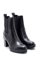 Women's Leather Chelsea Heeled Boots | Derimod Women's Leather Chelsea Heeled Boots | Derimod
