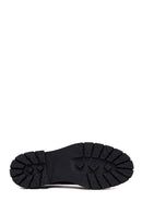 Woman Black Lace-Up Thick-Soled Leather Masculine Shoes | Derimod Woman Black Lace-Up Thick-Soled Leather Masculine Shoes | Derimod