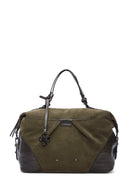 Women's Khaki Suede Shoulder Bag | Derimod Women's Khaki Suede Shoulder Bag | Derimod
