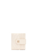 Woman Cream Quilted Card Holder | Derimod Woman Cream Quilted Card Holder | Derimod