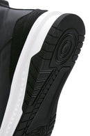 Men's Black Leather High Top Sneaker | Derimod Men's Black Leather High Top Sneaker | Derimod