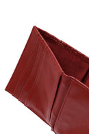 Woman Burgundy Quilted Card Holder | Derimod Woman Burgundy Quilted Card Holder | Derimod