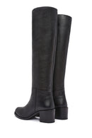 Women's Black Thick Heel Leather Boots | Derimod Women's Black Thick Heel Leather Boots | Derimod