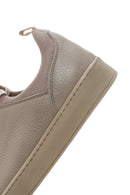 Men's Mink Lace-up Leather Sneaker | Derimod Men's Mink Lace-up Leather Sneaker | Derimod