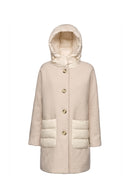 Geox Kadın Krem Calithe Kapüşonlu Kaban | Derimod Geox Kadın Krem Calithe Kapüşonlu Kaban | Derimod