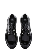 Women's Black Patent Leather Masculine Shoes | Derimod Women's Black Patent Leather Masculine Shoes | Derimod