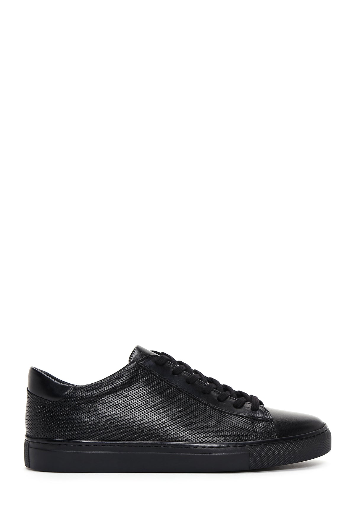 Erkek Siyah Bağcıklı Deri Sneaker 24SFD630126 | Derimod