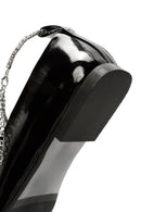 Women's Black Stone Detailed Patent Leather Ballerinas | Derimod Women's Black Stone Detailed Patent Leather Ballerinas | Derimod