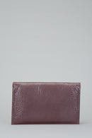 Snake Patterned Women's Purple Leather Portfolio | Derimod Snake Patterned Women's Purple Leather Portfolio | Derimod