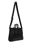 Male Black Long Strap Leather Briefcase | Derimod Male Black Long Strap Leather Briefcase | Derimod