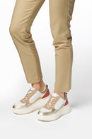 Geox Women's White Nebula 2.0 X Lace-Up Chunky Sole Leather Sneaker | Derimod Geox Women's White Nebula 2.0 X Lace-Up Chunky Sole Leather Sneaker | Derimod