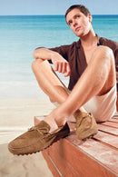 Erkek Vizon Süet Deri Casual Loafer | Derimod Erkek Vizon Süet Deri Casual Loafer | Derimod