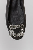 Stoned Women's Leather Ballerinas | Derimod Stoned Women's Leather Ballerinas | Derimod