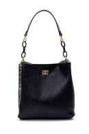 Women's Snakeskin Detailed Shoulder Bag | Derimod Women's Snakeskin Detailed Shoulder Bag | Derimod