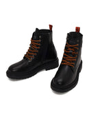 Harley Davidson Male Black Steven Zip Closure Leather Combat Boots | Derimod Harley Davidson Male Black Steven Zip Closure Leather Combat Boots | Derimod