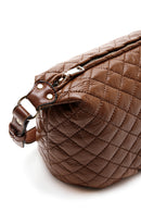 Women's Tan Quilted Shoulder Bag | Derimod Women's Tan Quilted Shoulder Bag | Derimod