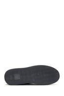 Male Black Lace-Up Thick-Soled Leather Sneaker | Derimod Male Black Lace-Up Thick-Soled Leather Sneaker | Derimod