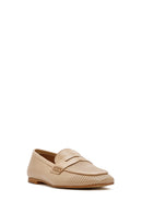 Kadın Bej Deri Loafer | Derimod Kadın Bej Deri Loafer | Derimod