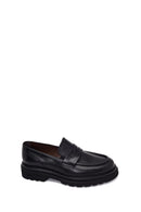 Male Black Thick-Soled Leather Loafer | Derimod Male Black Thick-Soled Leather Loafer | Derimod
