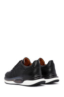 Erkek Siyah Bağcıklı Deri Sneaker | Derimod Erkek Siyah Bağcıklı Deri Sneaker | Derimod
