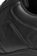 Geox Erkek Siyah Spherica Ec2 Bağcıklı Deri Sneaker | Derimod Geox Erkek Siyah Spherica Ec2 Bağcıklı Deri Sneaker | Derimod