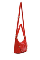 Women's Red Long Strap Patent Leather Shoulder Bag | Derimod Women's Red Long Strap Patent Leather Shoulder Bag | Derimod