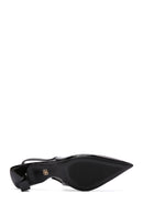 Women's Black Open Back Thin Heeled Shoes | Derimod Women's Black Open Back Thin Heeled Shoes | Derimod