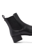 Woman Black Thick-Heeled Chelsea Boots | Derimod Woman Black Thick-Heeled Chelsea Boots | Derimod