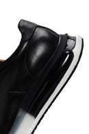 Men's Black Thick Sole Lace Up Leather Sneaker | Derimod Men's Black Thick Sole Lace Up Leather Sneaker | Derimod