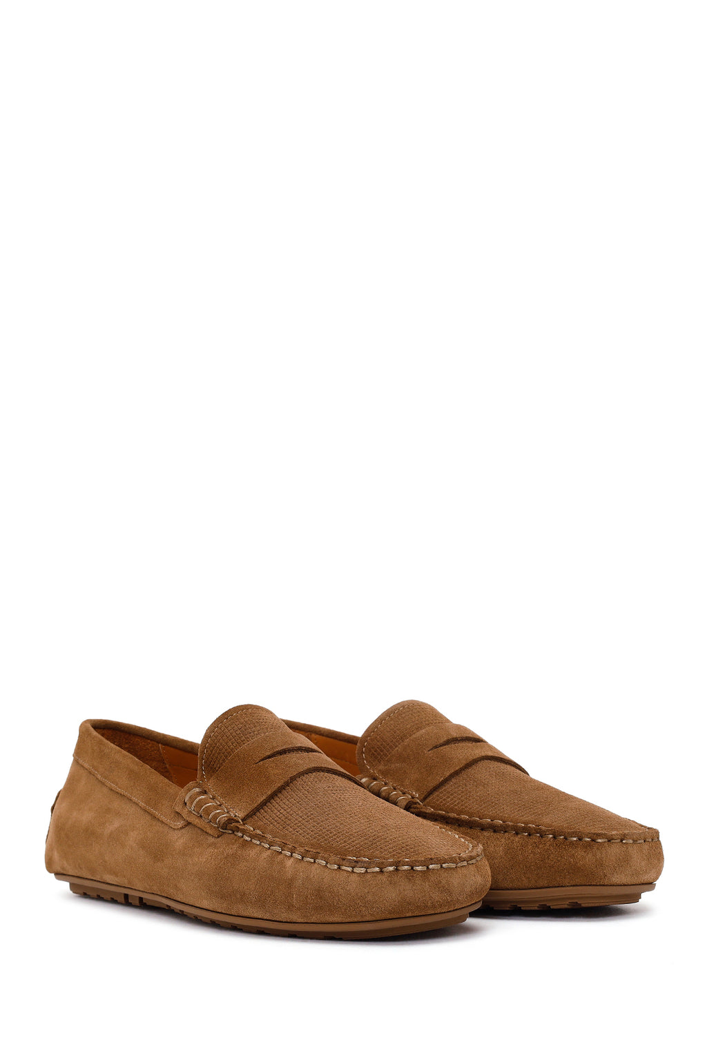 Erkek Taba Süet Deri Loafer